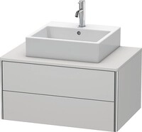 Duravit XSquare Konsolenwaschtischunterbau wandh&auml;ngend Nordic Wei&szlig; Seidenmatt