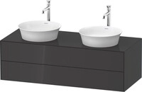 Duravit White Tulip Konsolenwaschtischunterbau wandh&auml;ngend Graphit Hochglanz