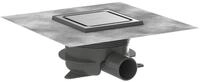 Hansgrohe Komplettset Punktab.RainDrain Spot Plus 150x150 mm edelstahl geb&uuml;rstet ,