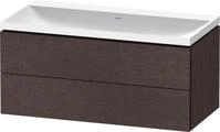 Duravit L-Cube c-shaped Set wandh&auml;ngend Eiche dunkel geb&uuml;rstet Matt...