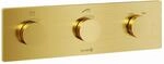 Kludi PushTronic Elektronisches Unterputz-Thermostat mit Feinbauset PVD Brushed Gold,