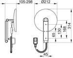 KEUCO iLook_move Wandkosmetikspiegel mit LED-Beleuchtung, Kabelschalter und