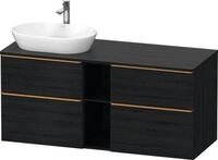 Duravit D-Neo Konsolenwaschtischunterbau wandh&auml;ngend Eiche Schwarz Matt...
