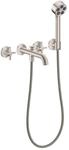 Hansgrohe 3-Loch Wannenarmatur AXOR One Unterputz Wandm.Handbrause Kreuzgr.edelstahl