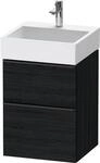 Duravit D-Neo Waschtischunterbau wandh&auml;ngend Eiche Schwarz Matt 484x442x625 mm...