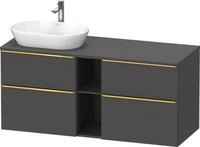 Duravit D-Neo Konsolenwaschtischunterbau wandh&auml;ngend Graphit Matt 1400x550x664...
