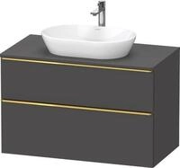 Duravit D-Neo Konsolenwaschtischunterbau wandh&auml;ngend Graphit Matt 1000x550x664...