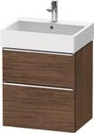 Duravit D-Neo Waschtischunterbau wandh&auml;ngend Nussbaum dunkel Matt 584x442x625...