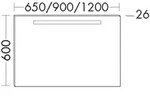 Burgbad Leuchtspiegel Sys30 PG4 Sana 600x1000x26 Sys30 PG4 Sana, SIGP100PN416