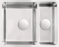 Neuesbad 1, 5-Becken Unterbau-Sp&uuml;le o. Abtropffl., Edelstahl geb., 580x440x200, 5'',