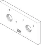 Dornbracht Rosette DB Logo Ersatzteile 092798022 60 x 120 x 12,5 mm Chrom