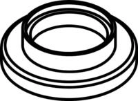 Hansgrohe Rosette Axor Uno 4-Loch Fliesenrand chrom, 96501000 96501000
