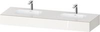 Duravit Qatego Einbauwaschtisch mit Konsole Wei&szlig; Hochglanz 1600x550x170 mm -