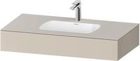 Duravit Qatego Einbauwaschtisch mit Konsole Taupe Supermatt 1000x550x170 mm -