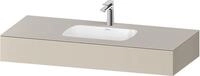 Duravit Qatego Einbauwaschtisch mit Konsole Taupe Supermatt 1200x550x170 mm -