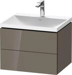 Duravit L-Cube c-shaped Set wandh&auml;ngend Flanell Grau Hochglanz 600x480x480 mm -