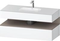 Duravit Qatego Einbauwaschtisch mit Konsolenwaschtischunterbau Wei&szlig; Matt