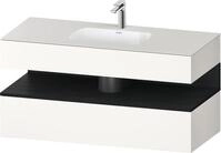 Duravit Qatego Einbauwaschtisch mit Konsolenwaschtischunterbau Wei&szlig; Supermatt