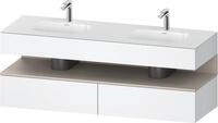 Duravit Qatego Einbauwaschtisch mit Konsolenwaschtischunterbau Wei&szlig; Matt