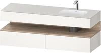 Duravit Qatego Einbauwaschtisch mit Konsolenwaschtischunterbau Wei&szlig; Supermatt