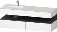 Duravit Qatego Einbauwaschtisch mit Konsolenwaschtischunterbau Wei&szlig; Supermatt