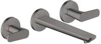 Hansgrohe 3-Loch WTA Wand Unterputz Axor Citterio C mit Auslauf 195 mm polished black