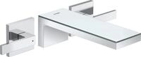 Hansgrohe 3-Loch Waschtischm. Axor MyEdition F-Set Wandmontage chrom/Spiegelglas,