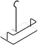 Giese B&uuml;gelduschkorb schwarz matt mit Schichtstoff (HPL) in weiss, 10013-14...