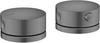 Hansgrohe 2-Loch Wannenrandarmatur AXOR One mit Thermostat brushed black chrome ,