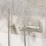 Steinberg Serie 100 Wannenarmatur Aufputz, brushed nickel, 100 1100 BN 100 1100...