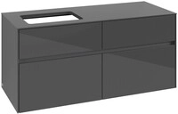 Villeroy & Boch Waschtischunterschrank Collaro C11300 1200x548x500mm Glossy Grey