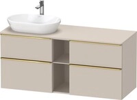 Duravit D-Neo Konsolenwaschtischunterbau wandh&auml;ngend Taupe Matt 1400x550x664...