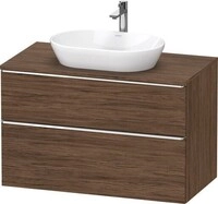 Duravit D-Neo Konsolenwaschtischunterbau wandh&auml;ngend Nussbaum dunkel Matt