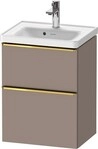Duravit D-Neo Waschtischunterbau wandh&auml;ngend Basalt Matt 484x372x625 mm -
