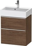 Duravit D-Neo Waschtischunterbau wandh&auml;ngend Nussbaum dunkel Matt 584x372x625...
