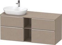 Duravit D-Neo Konsolenwaschtischunterbau wandh&auml;ngend Leinen Matt 1400x550x664...