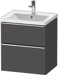 Duravit D-Neo Waschtischunterbau wandh&auml;ngend Graphit Matt 584x452x625 mm -
