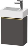 Duravit D-Neo Waschtischunterbau wandh&auml;ngend Graphit Matt 364x222x440 mm -