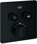GROHE Thermostat Grohtherm SmartControl, 29124 eckig FMS 2 Absperrven. matt black,