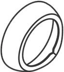 Hansgrohe Rosette Axor Citterio Sp&uuml;ltisch- mischer chrom rot/blau bedruckt, 98603000