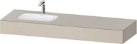 Duravit Qatego Einbauwaschtisch mit Konsole Taupe Supermatt 1600x550x170 mm -