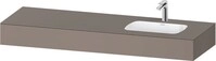 Duravit Qatego Einbauwaschtisch mit Konsole Basalt Matt 1600x550x170 mm -