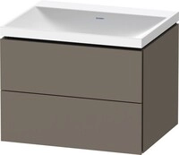 Duravit L-Cube c-shaped Set wandh&auml;ngend Flanell Grau Seidenmatt 600x480x480 mm...