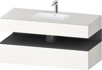 Duravit Qatego Einbauwaschtisch mit Konsolenwaschtischunterbau Wei&szlig; Supermatt