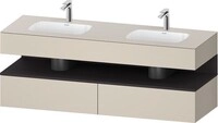 Duravit Qatego Einbauwaschtisch mit Konsolenwaschtischunterbau Taupe Supermatt
