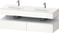 Duravit Qatego Einbauwaschtisch mit Konsolenwaschtischunterbau Wei&szlig; Hochglanz