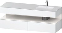 Duravit Qatego Einbauwaschtisch mit Konsolenwaschtischunterbau Wei&szlig; Matt