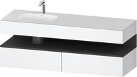 Duravit Qatego Einbauwaschtisch mit Konsolenwaschtischunterbau Wei&szlig; Matt