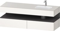 Duravit Qatego Einbauwaschtisch mit Konsolenwaschtischunterbau Wei&szlig; Supermatt