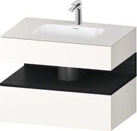 Duravit Qatego Einbauwaschtisch mit Konsolenwaschtischunterbau Eiche Schwarz &...